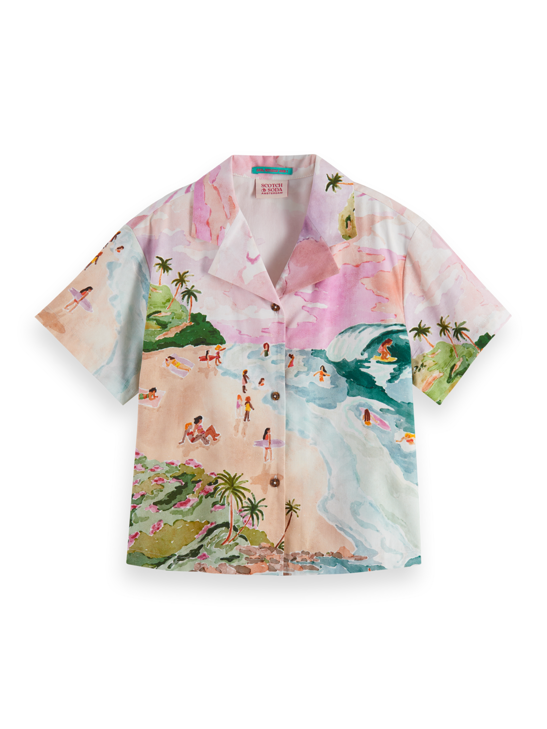 SHORT-SLEEVED PRINTED BEACH SHIRT