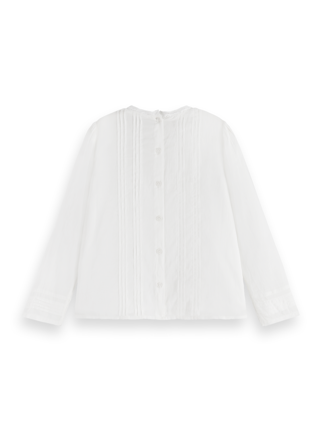 DELICATE LACE DETAIL LONG-SLEEVED TOP
