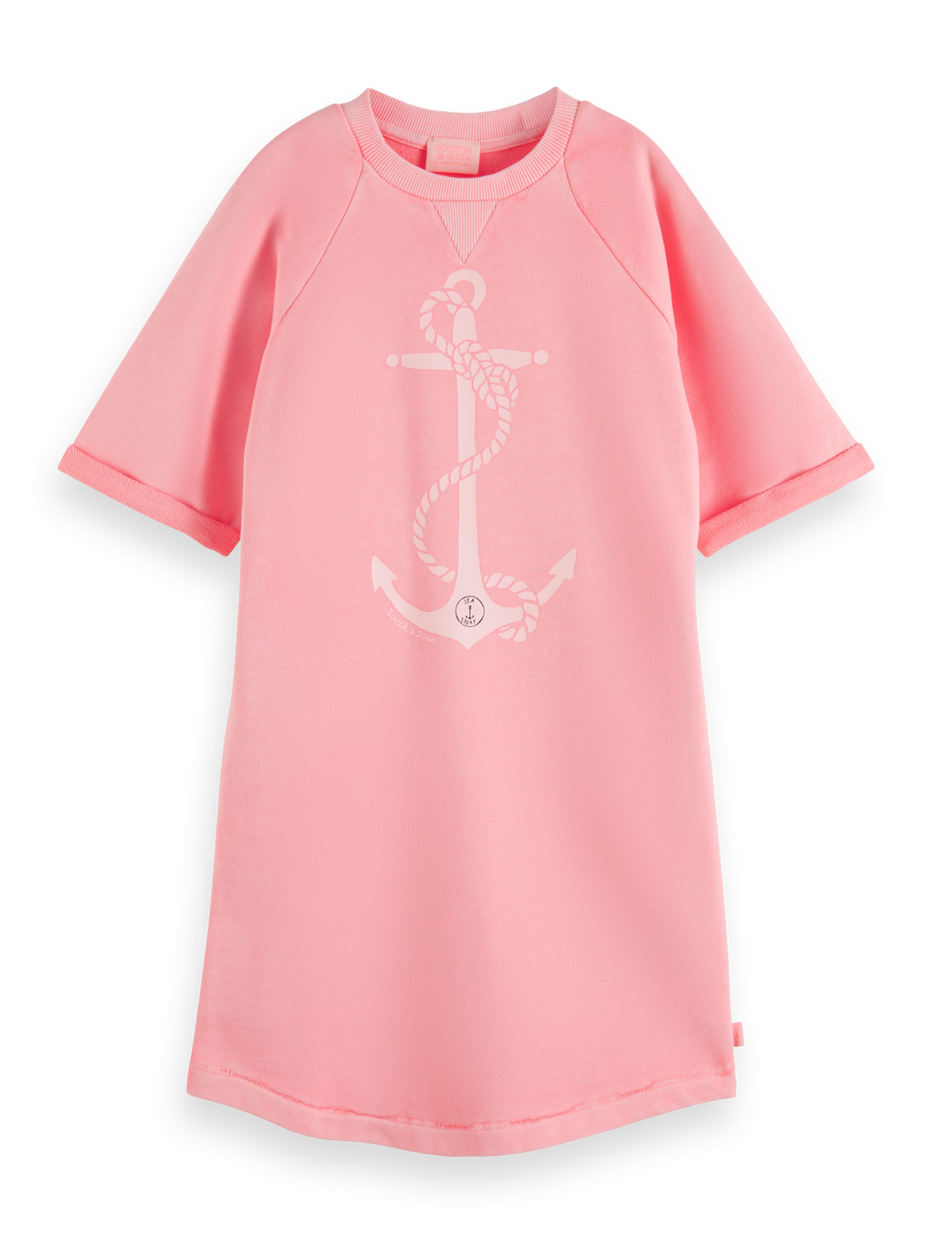Girls GARMENT-DYED SHORT-SLEEVED SWEAT DRESS