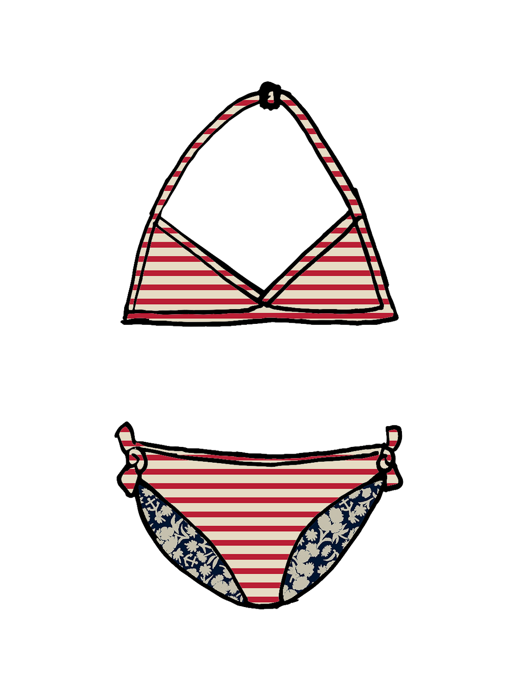 Girls REVERSIBLE PRINTED BIKINI