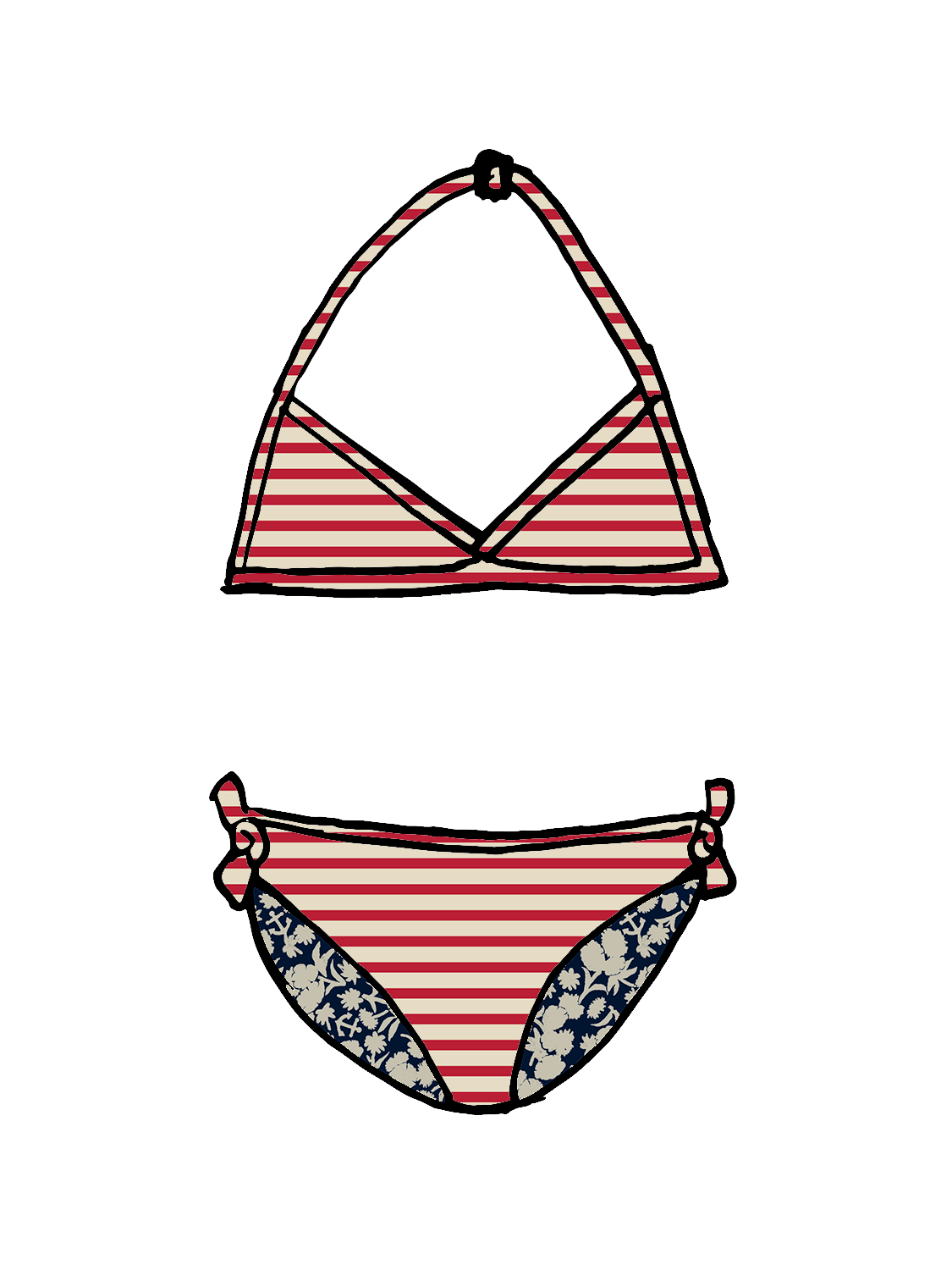 Girls REVERSIBLE PRINTED BIKINI