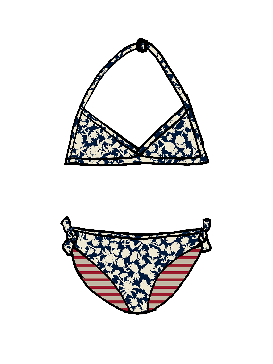 Girls REVERSIBLE PRINTED BIKINI