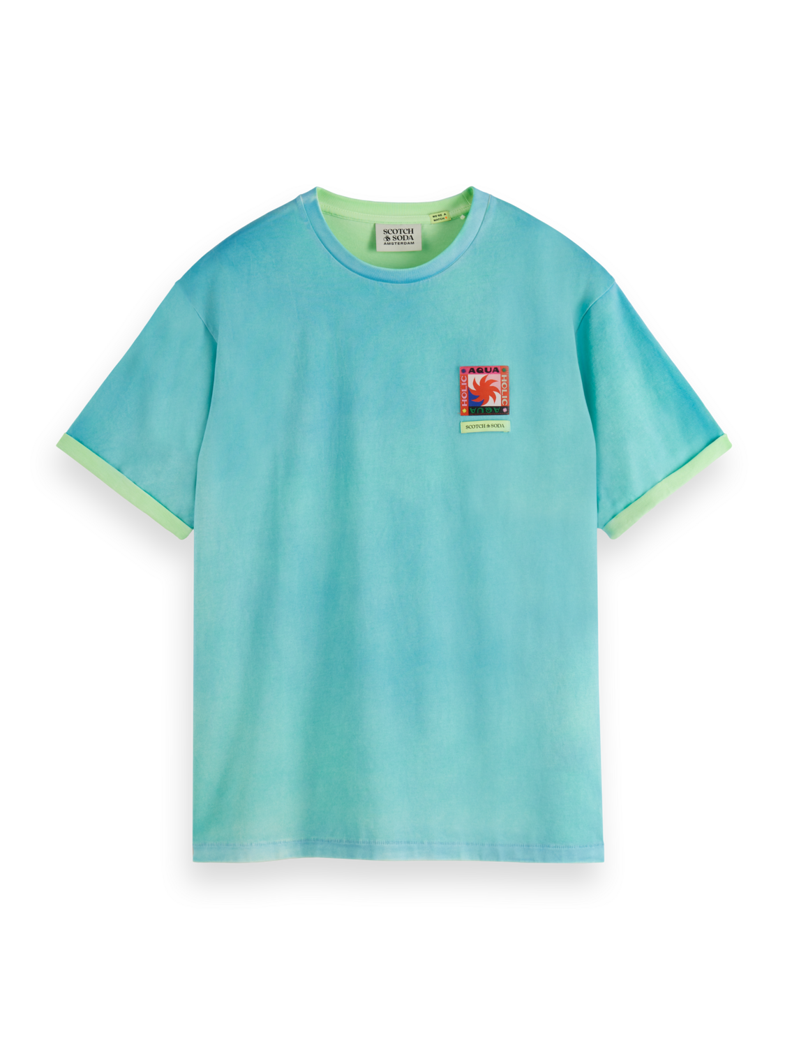 TWO COLOUR SPRAYED T-SHIRT
