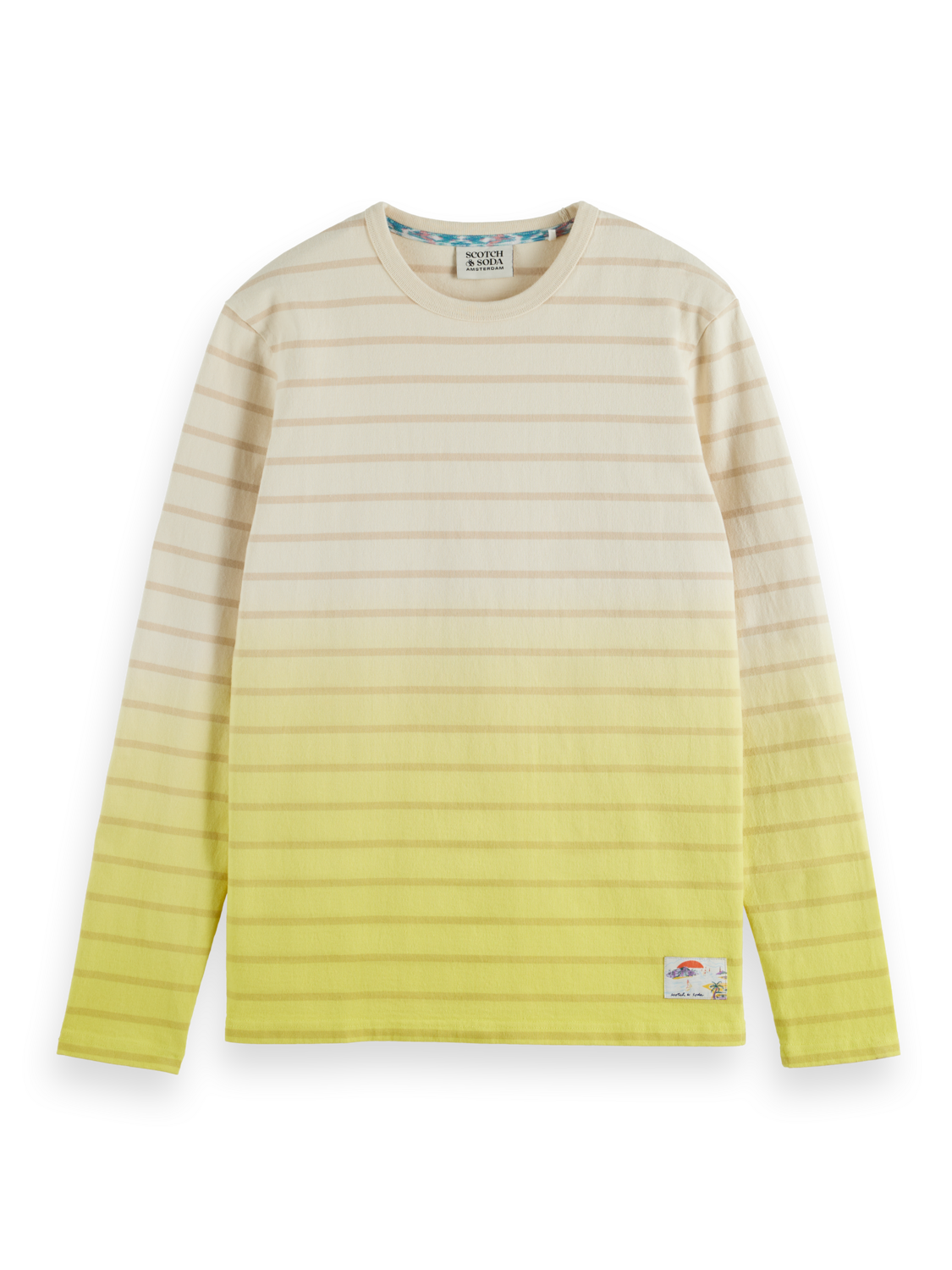DIP DYE STRIPED LS T-SHIRT