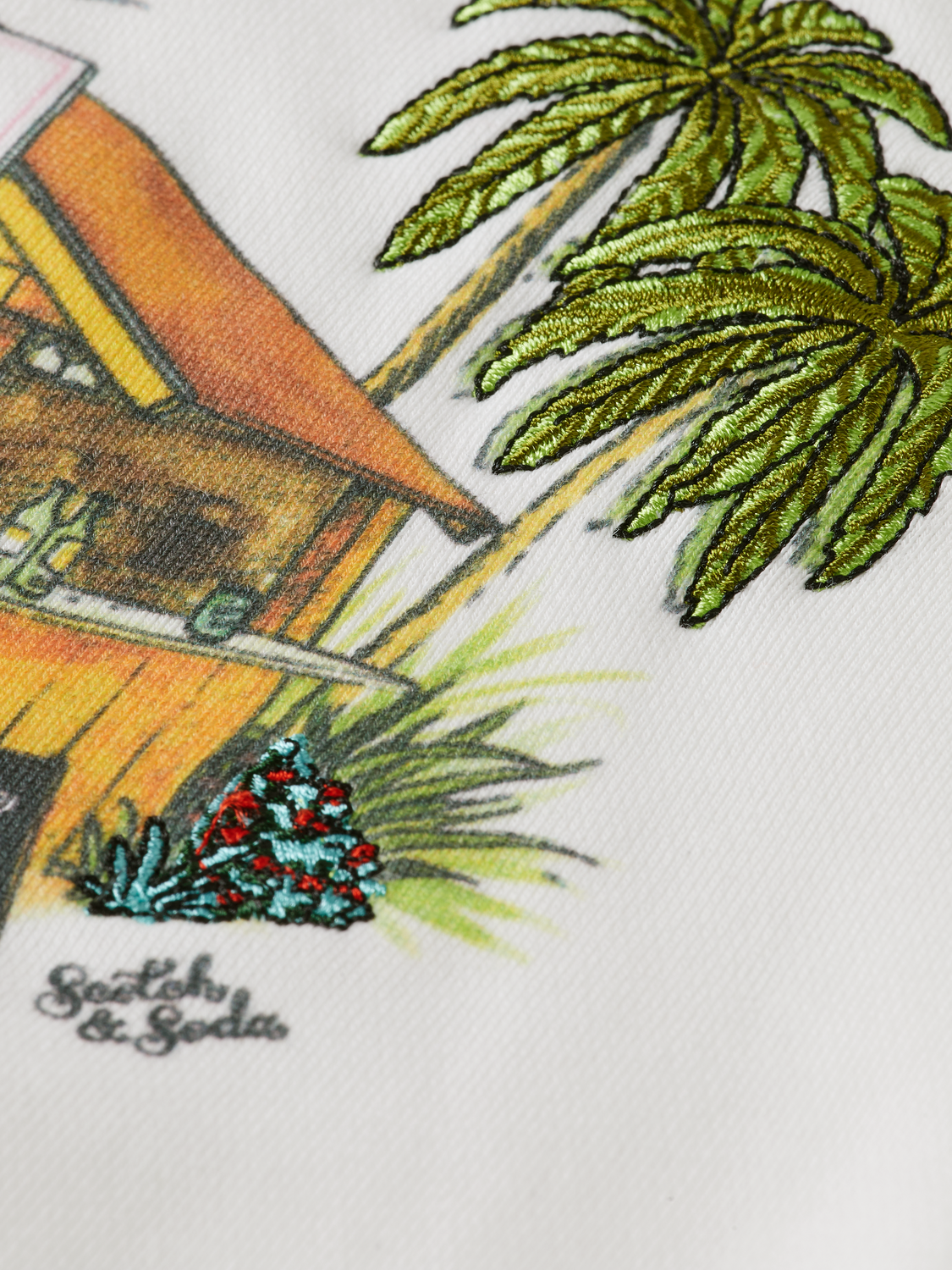 EMBROIDERED AND PRINTED RELAXED-FIT SWEATSHIRT