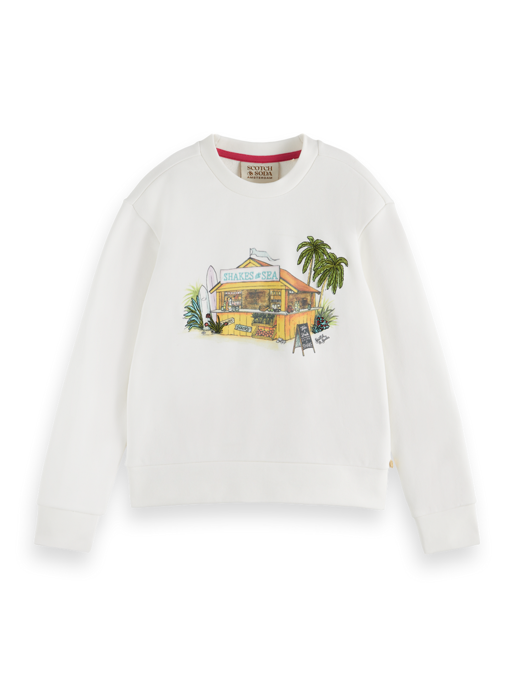EMBROIDERED AND PRINTED RELAXED-FIT SWEATSHIRT