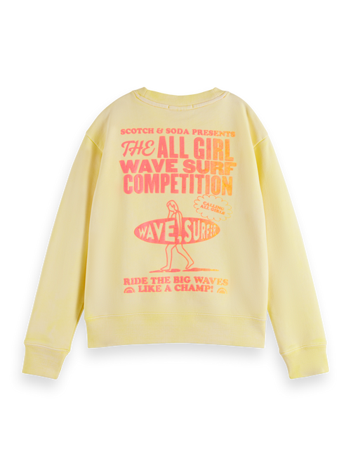 GARMENT-DYED POSTER PRINT RELAXED-FIT SWEATSHIRT