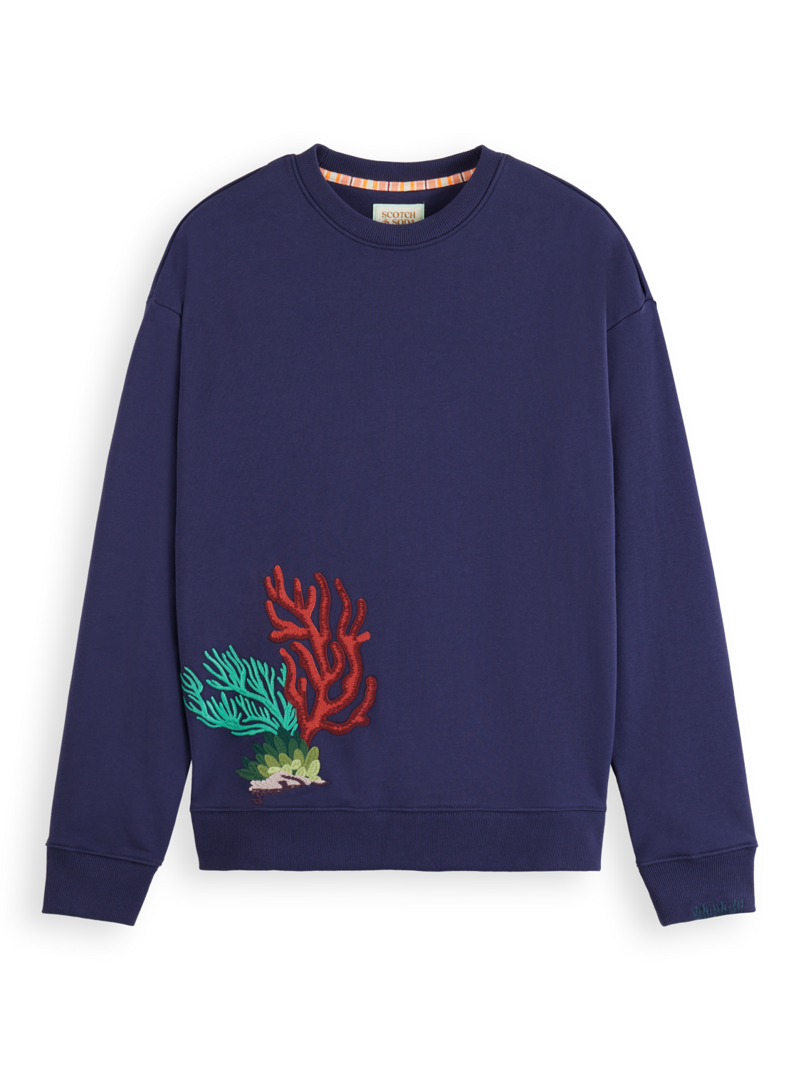 CORAL EMBROIDERY SWEATSHIRT