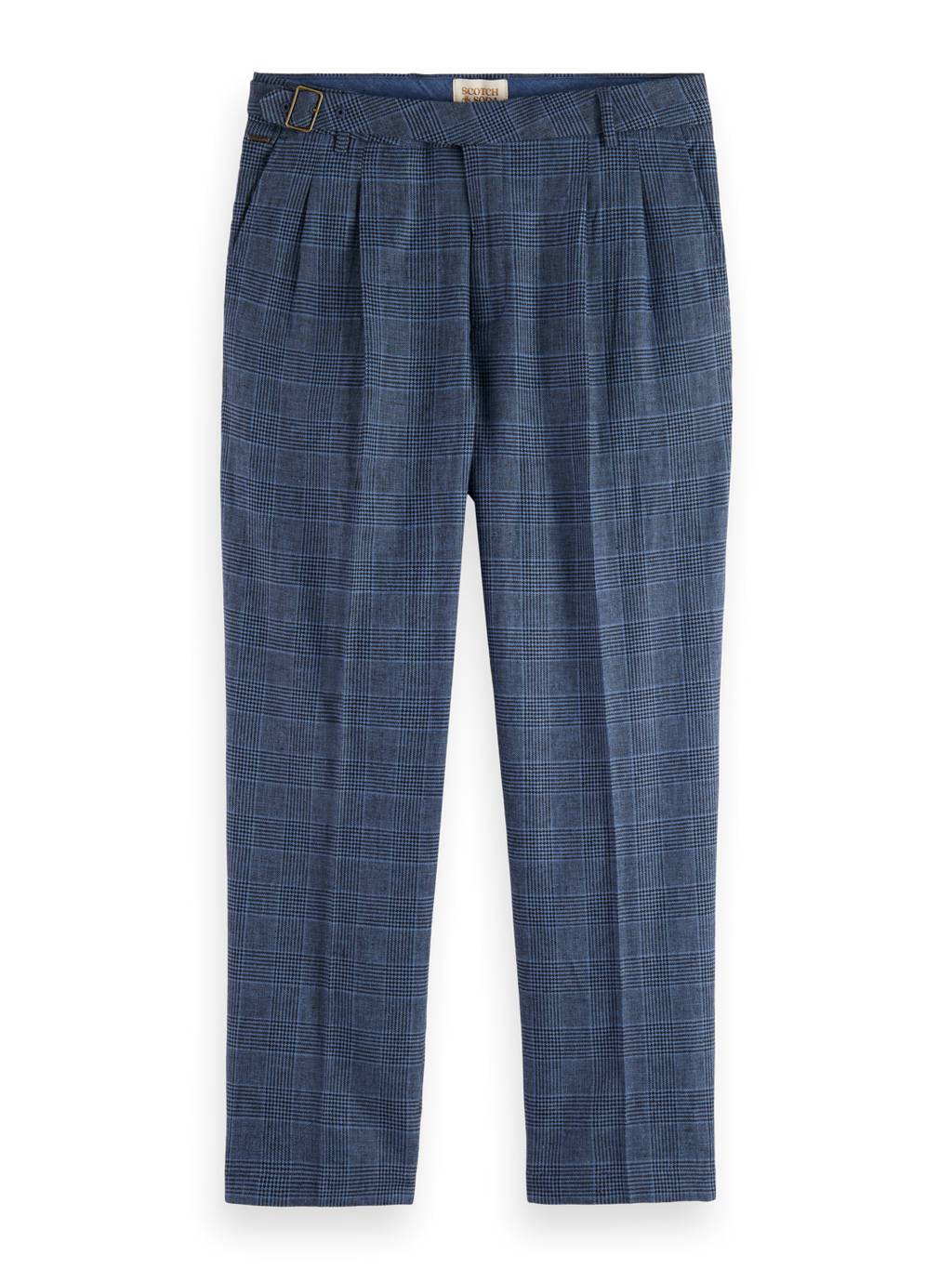 SEASONAL - WIDE-FIT PLEATED CHECK CHINO