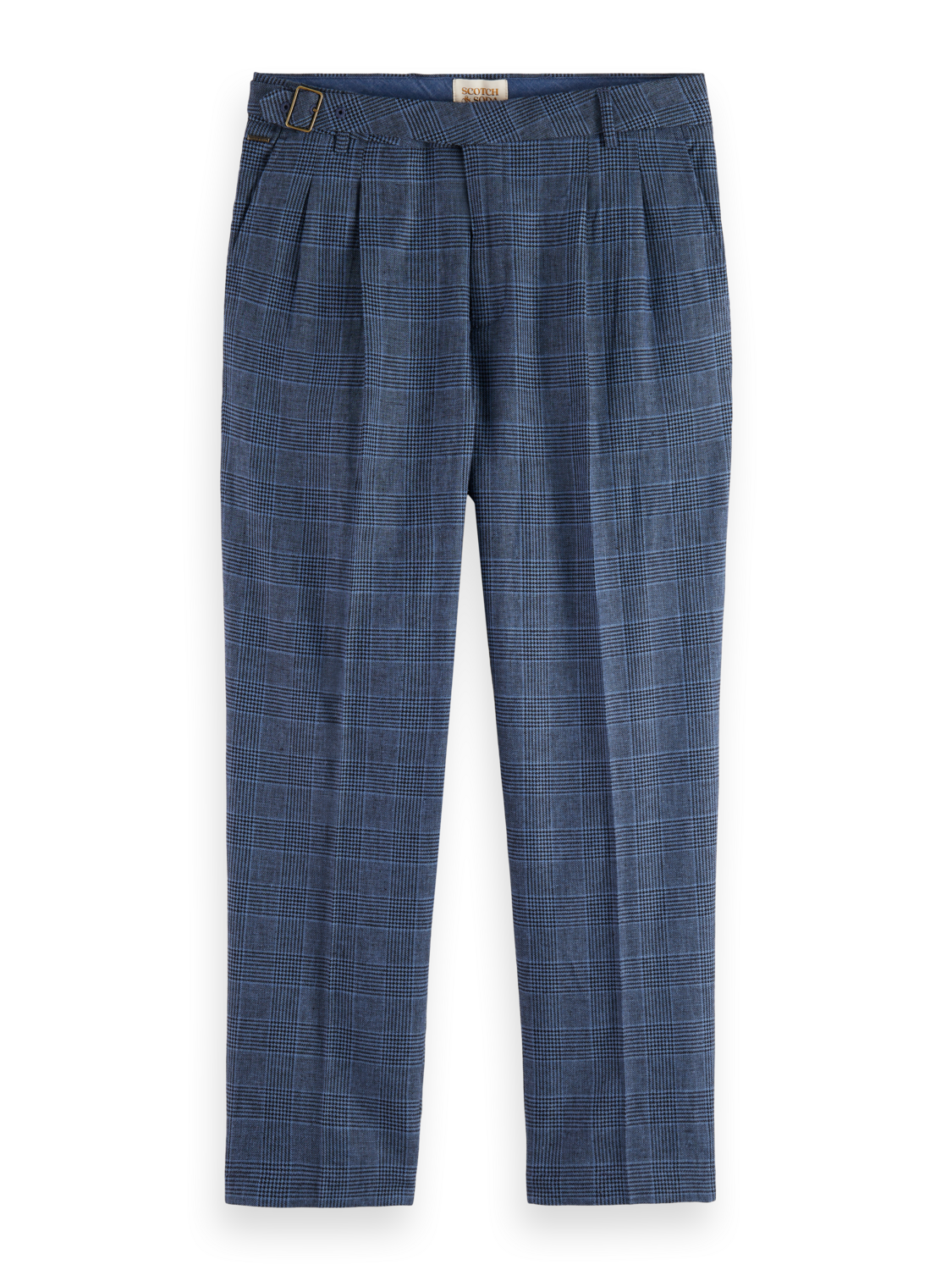 SEASONAL - WIDE-FIT PLEATED CHECK CHINO