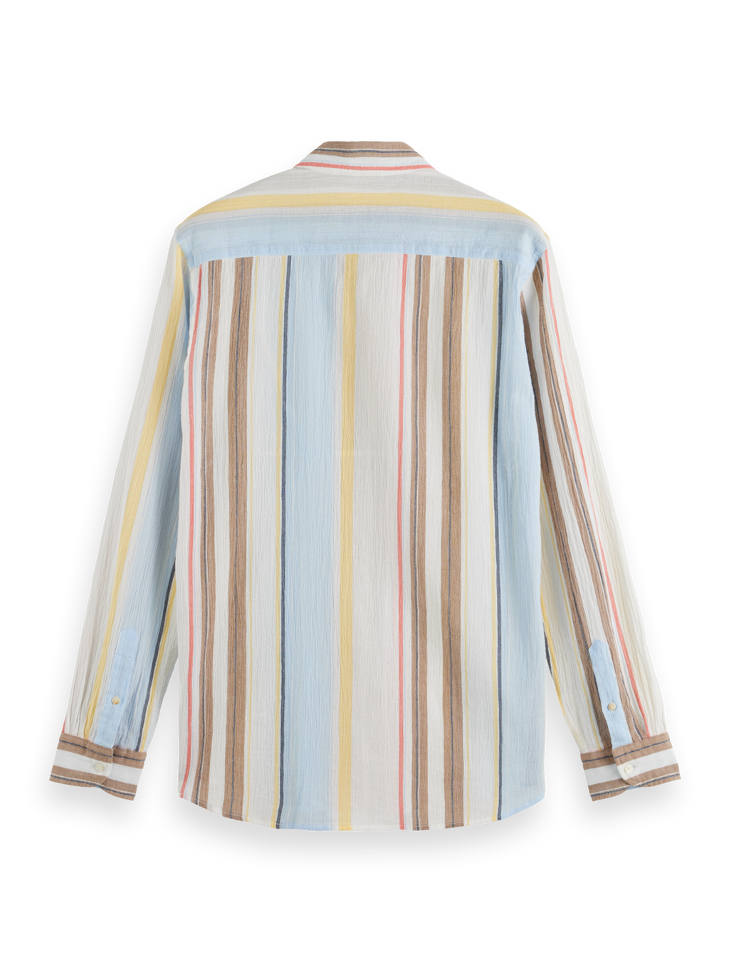 CRINKLED VOILE STRIPE SHIRT