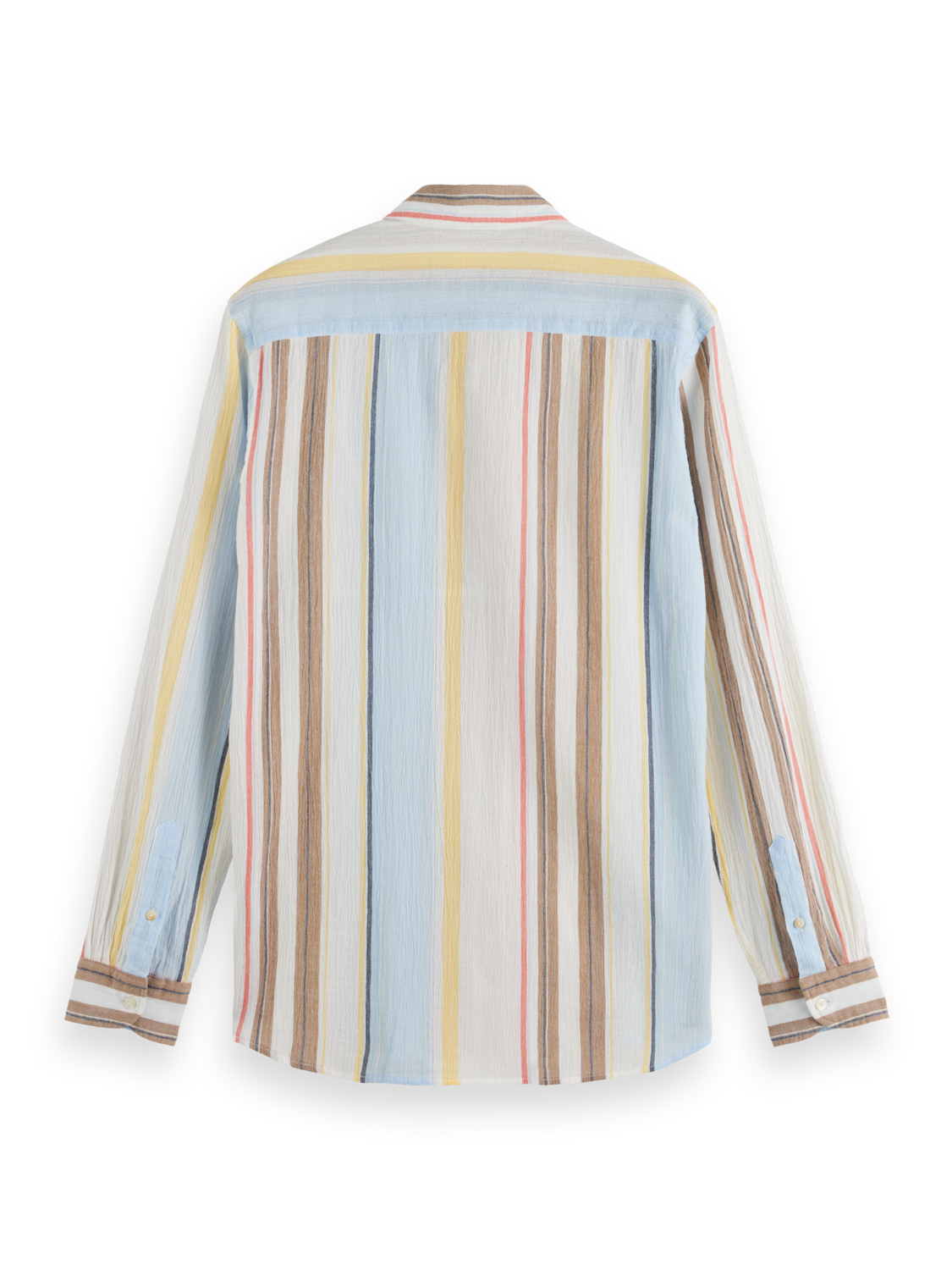 CRINKLED VOILE STRIPE SHIRT