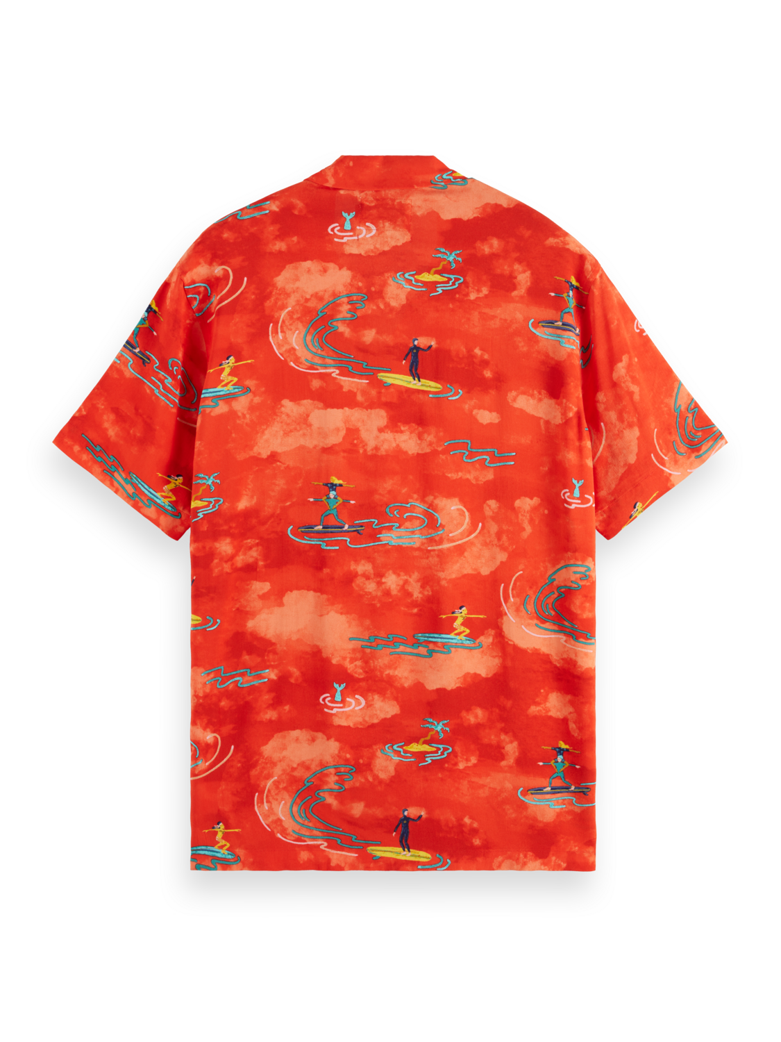 ALLOVER PRINTED VISCOSE SHORT SLEEVE SHIRT