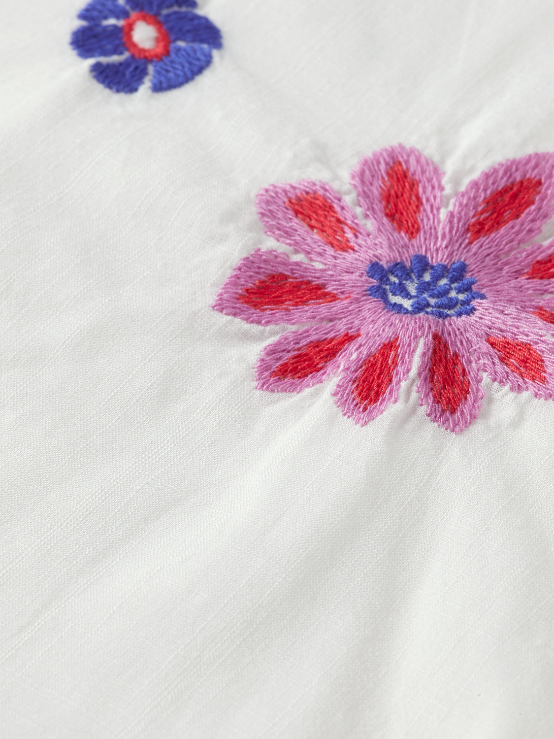 FLOWER EMBROIDERED KAFTAN DRESS