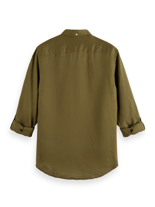 LINEN SHIRT WITH ROLL-UP
