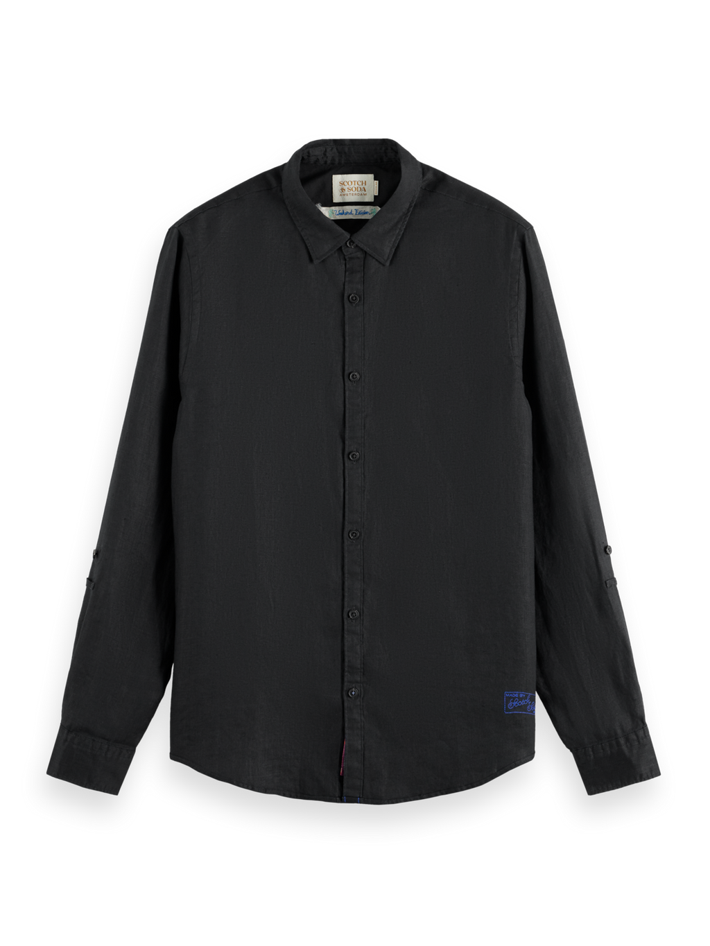 LINEN SHIRT WITH ROLL-UP