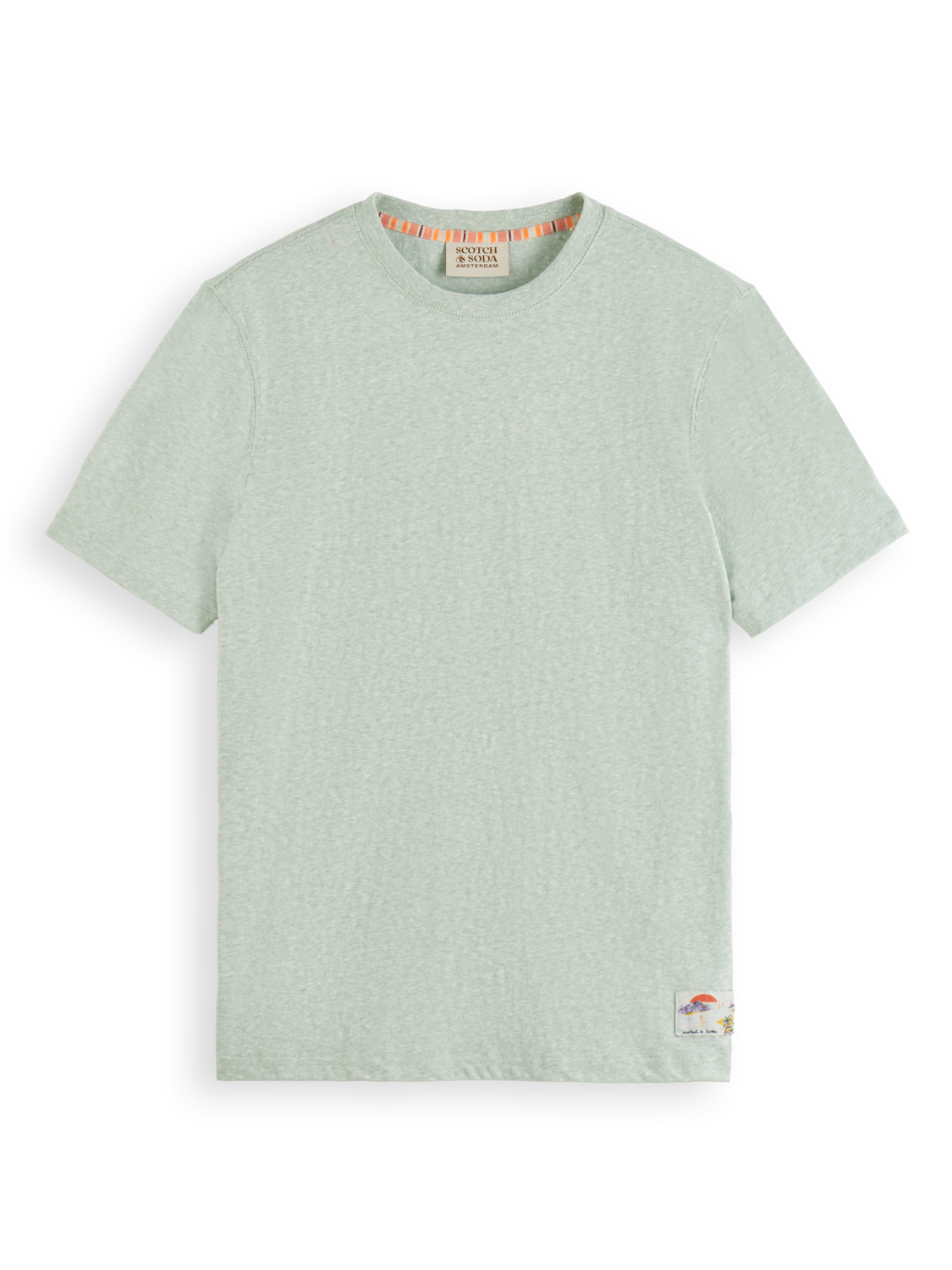 T-Shirt mit meliertem Label