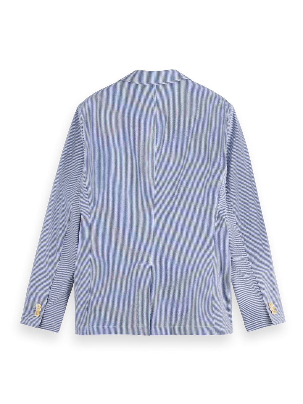 UNCONSTRUCTED STRIPED SEERSUCKER BLAZER