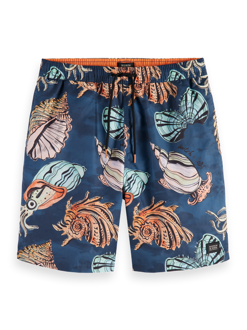 LONG LENGTH SWIM SHORT  WITH ALL OVER PRINT