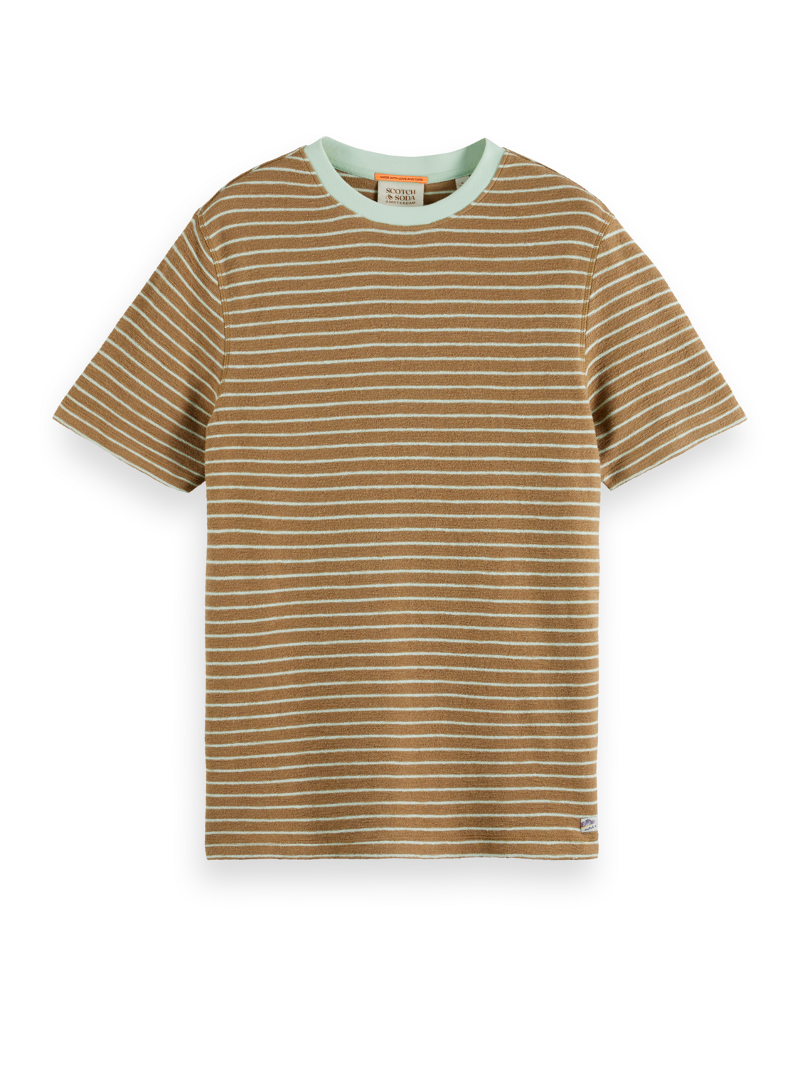 Strukturiertes T-Shirt mit Streifen