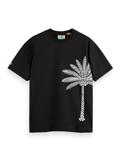 PALM TREE EMBROIDERY T-SHIRT