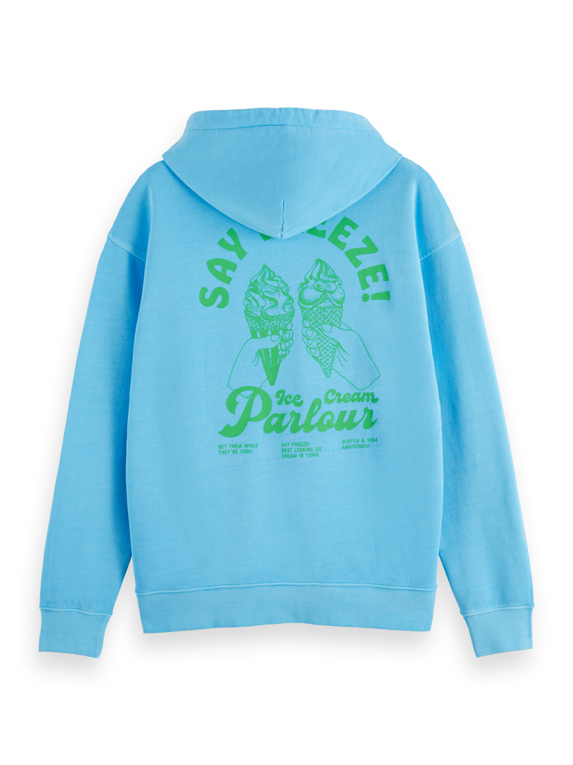 “Scotch & Soda” Garment dyed artwork hoodie Marine scotch-and-soda-garment-dyed-