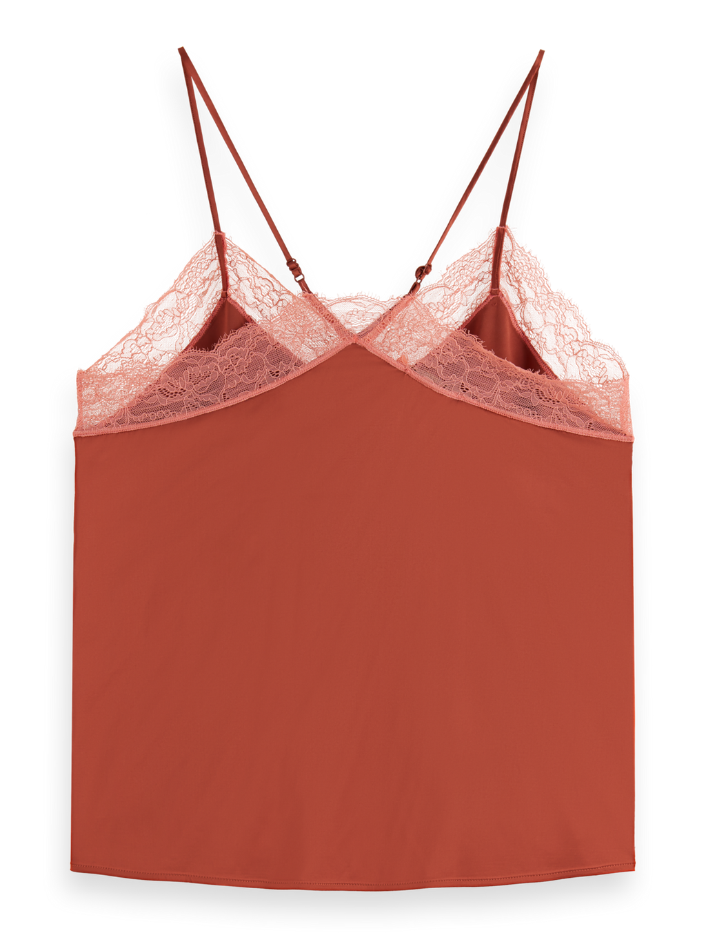 SATIN CAMISOLE WITH LACE DETIAL