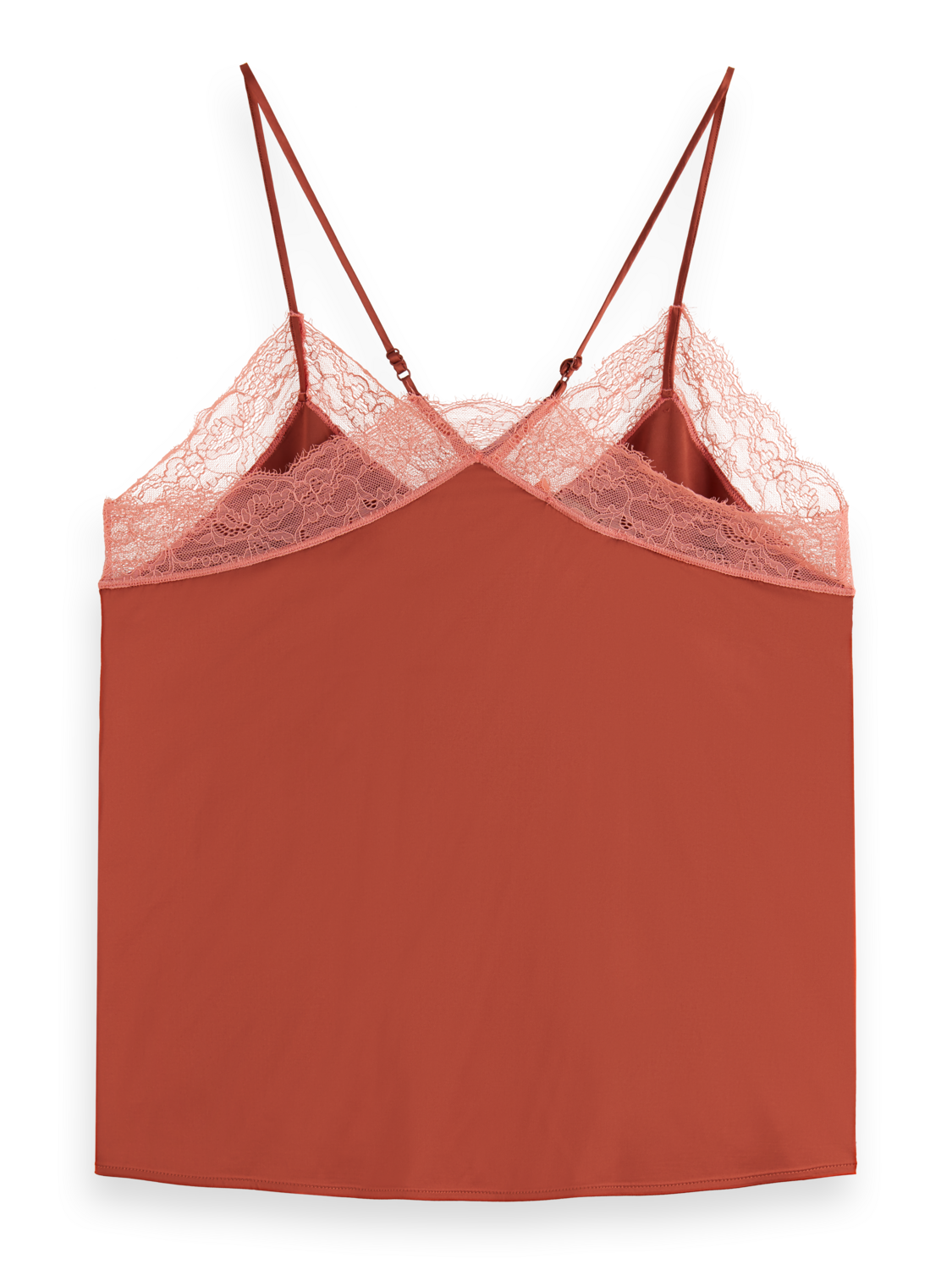 SATIN CAMISOLE WITH LACE DETIAL