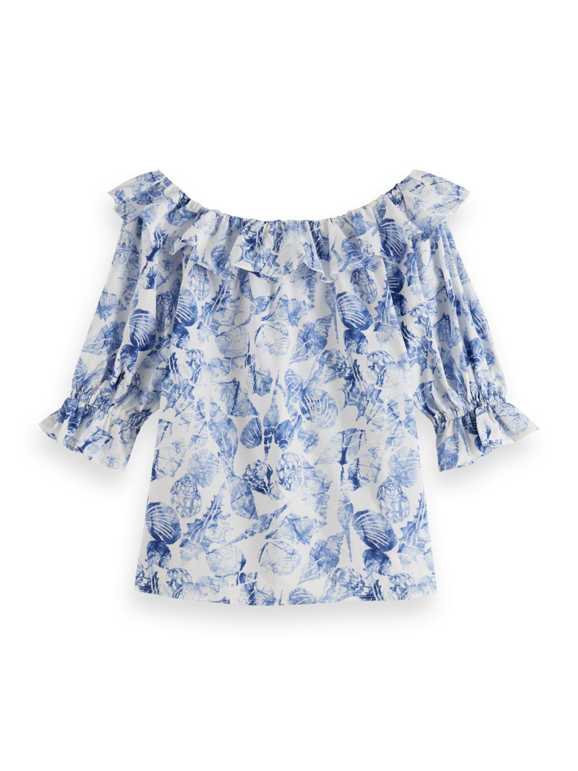 OFF SHOULDER TOP WITH RUFFLES