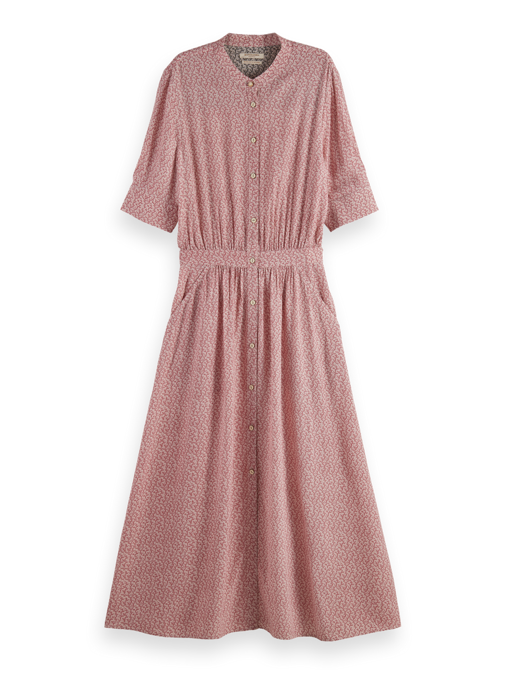 MIDI DRESS WITH BUTTON CLOSURE