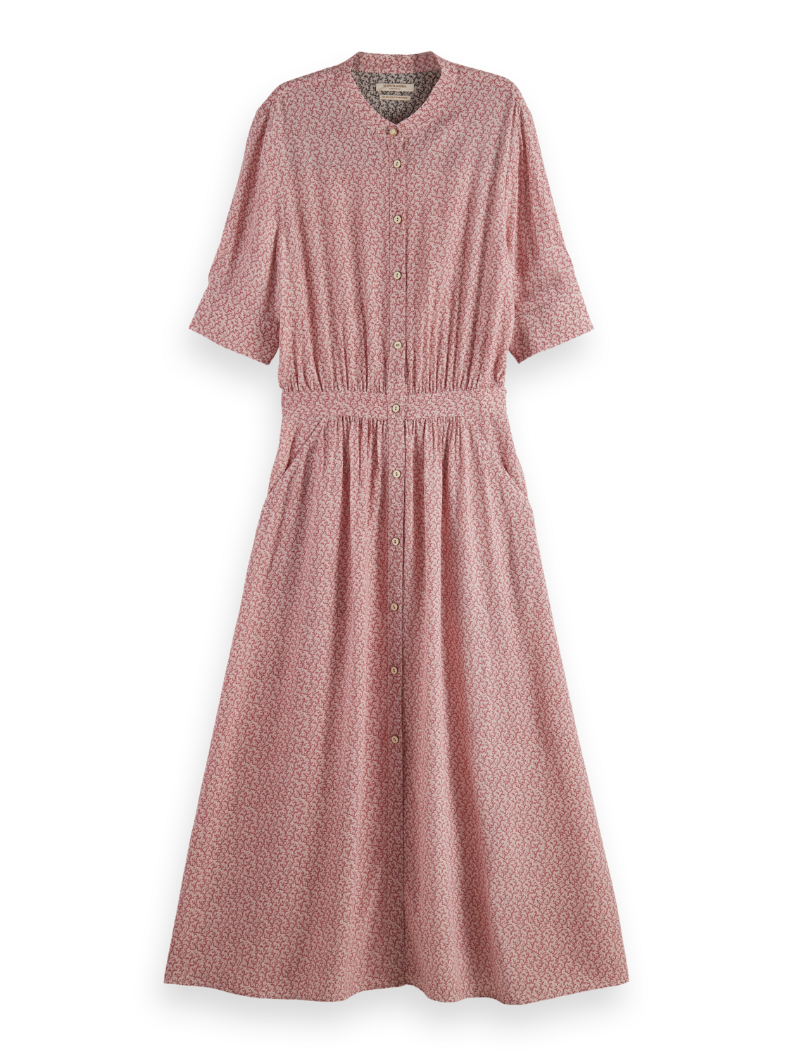 MIDI DRESS WITH BUTTON CLOSURE