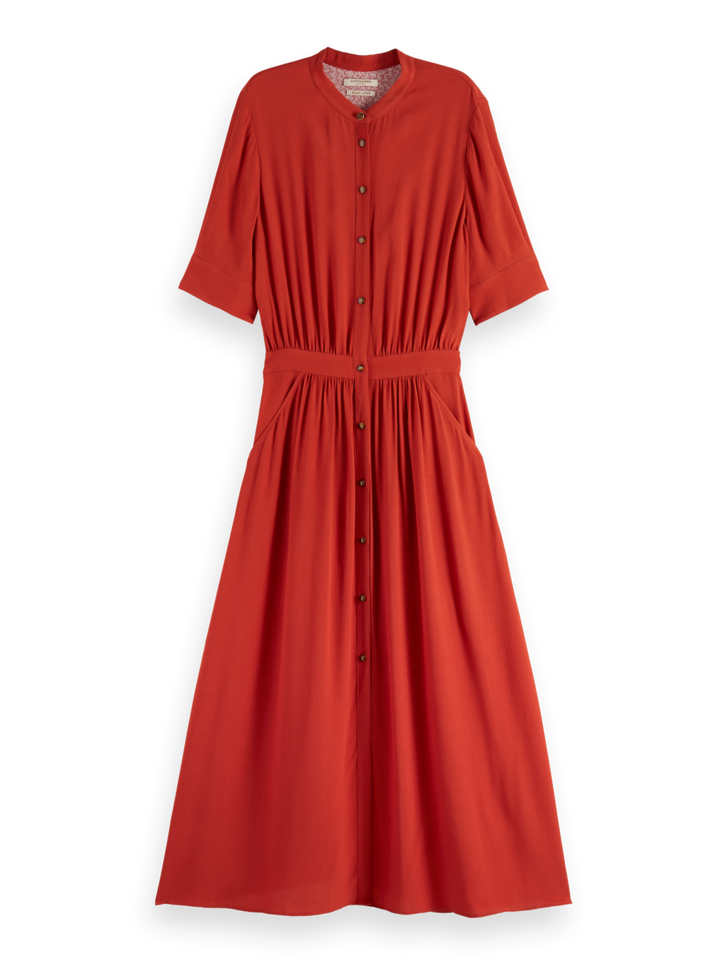 MIDI DRESS WITH BUTTON CLOSURE