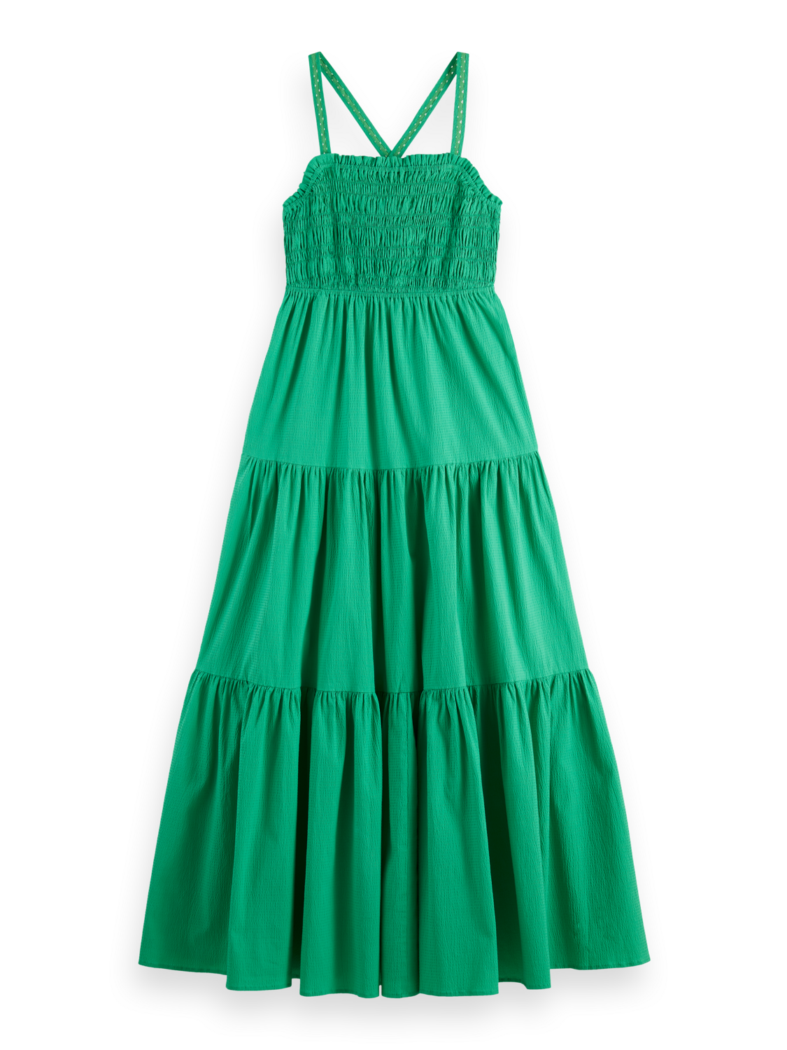 MAXI DRESS WITH SMOCK DETAIL