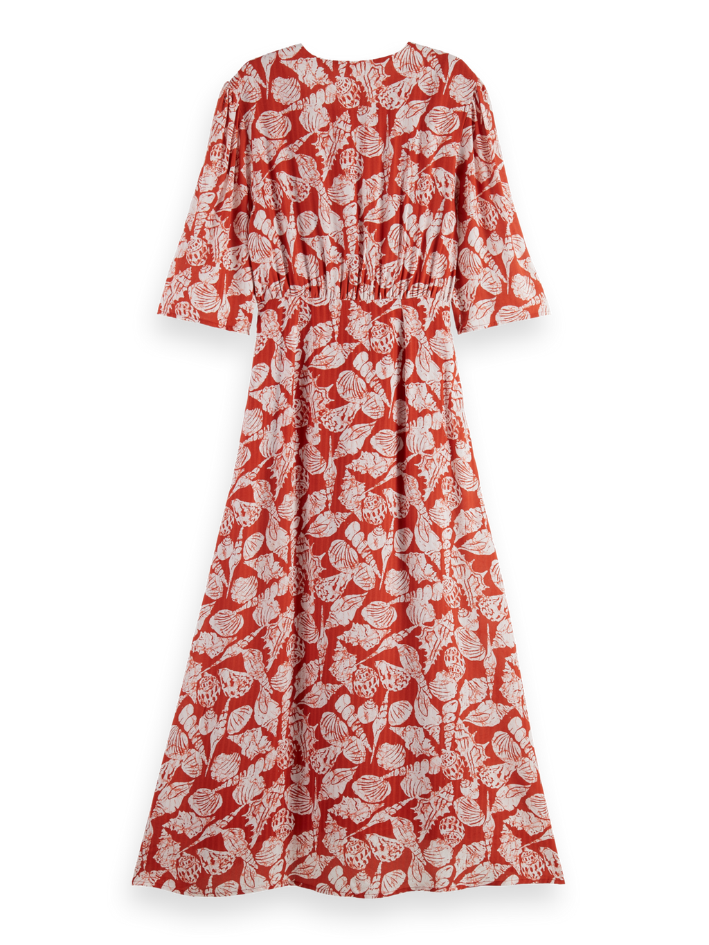 MIDI WRAP DRESS WITH KNOT DETAIL