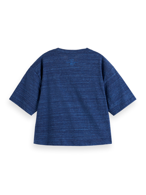 BOXY FIT TIE FRONT MARL T-SHIRT