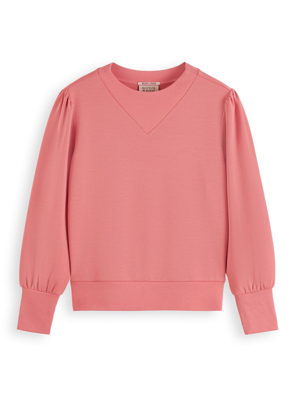 RUCHED YOKE SEAM MODAL SWEATSHIRT