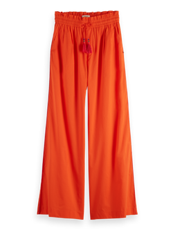HIGH RISE COTTON VOILE PULL ON PANT