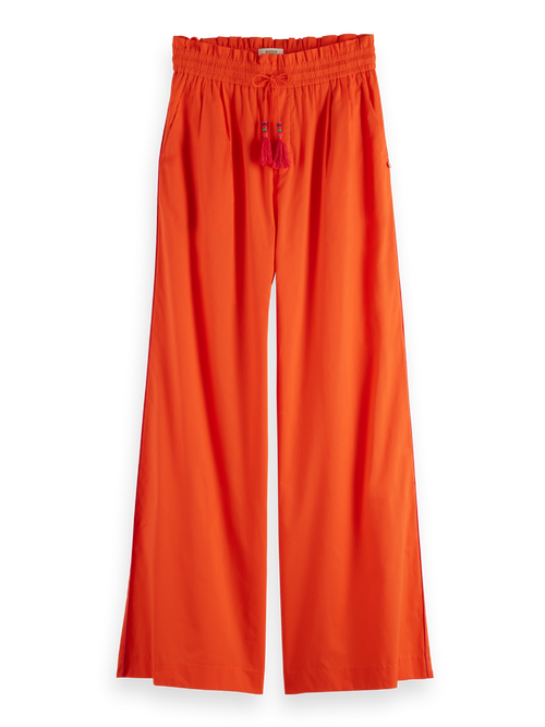 HIGH RISE COTTON VOILE PULL ON PANT