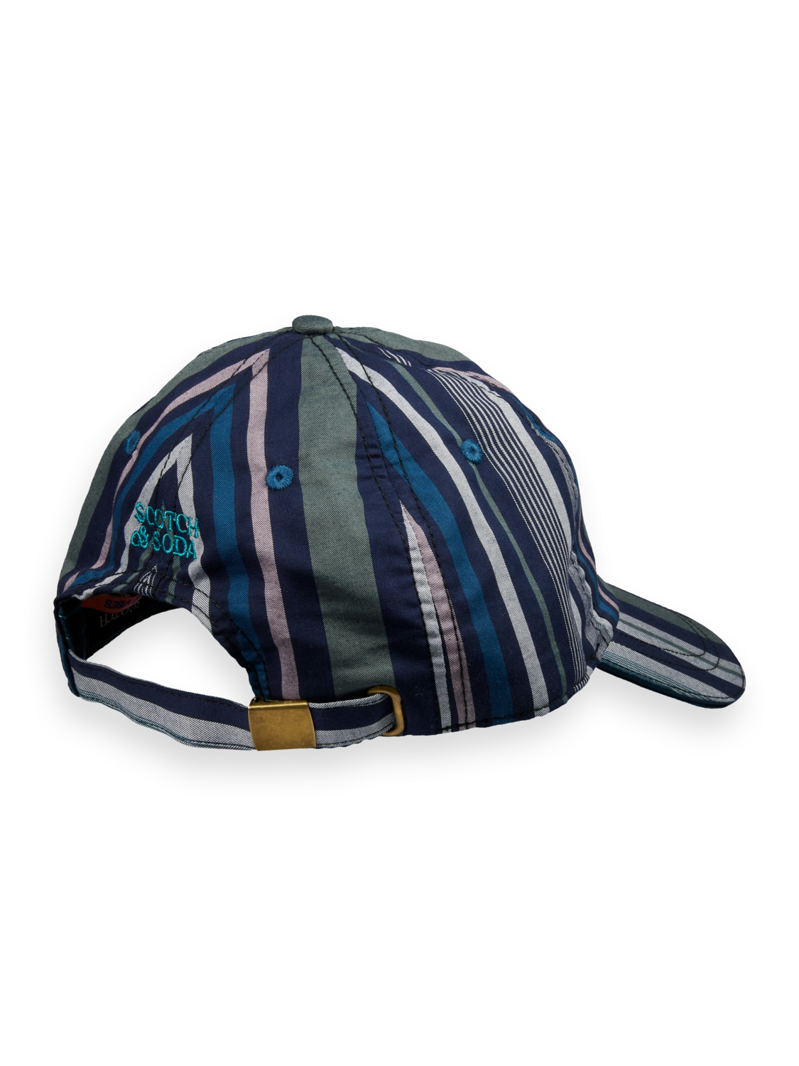 WOVEN TWILL STRIPED CAP