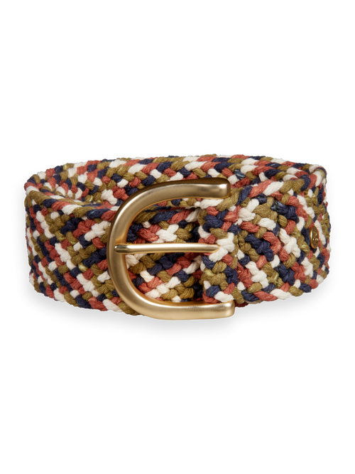 OVAL MULTI COLOR BRAIDED BELT