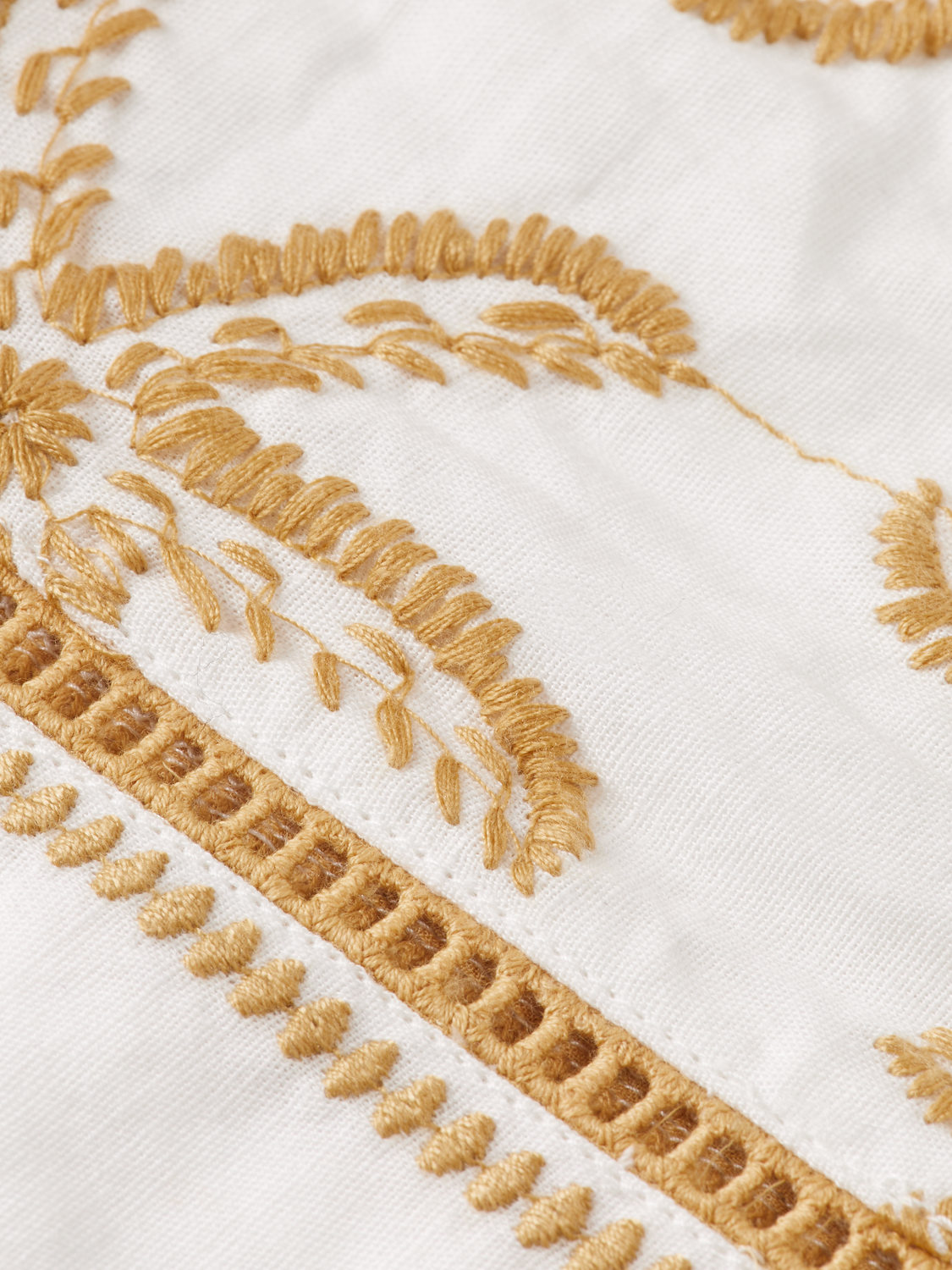 STARFISH EMBROIDERED HIGH-RISE LINEN SHORT