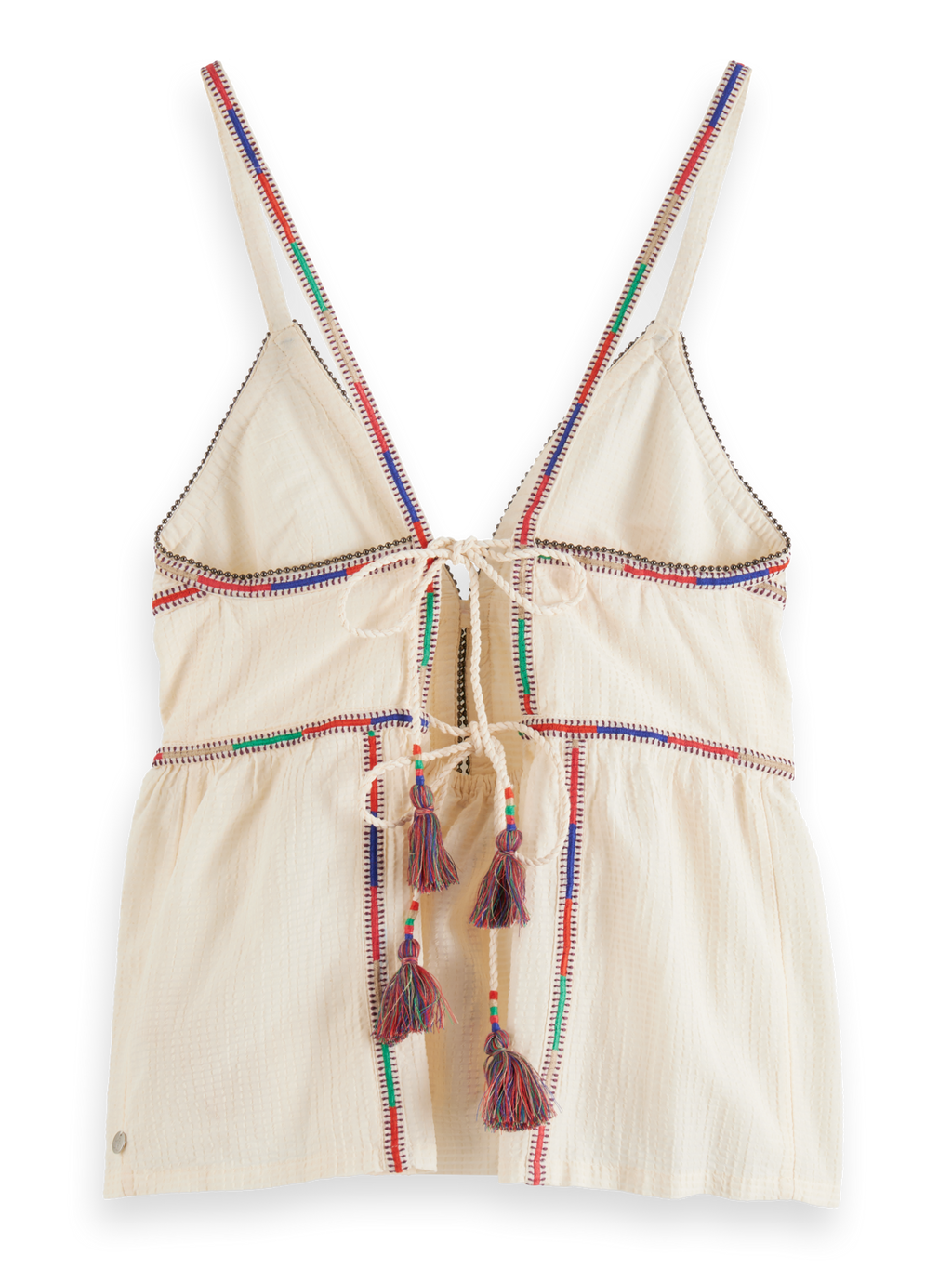TANK TOP WITH COLOURFUL EMBROIDERY