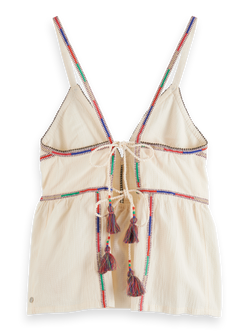 TANK TOP WITH COLOURFUL EMBROIDERY