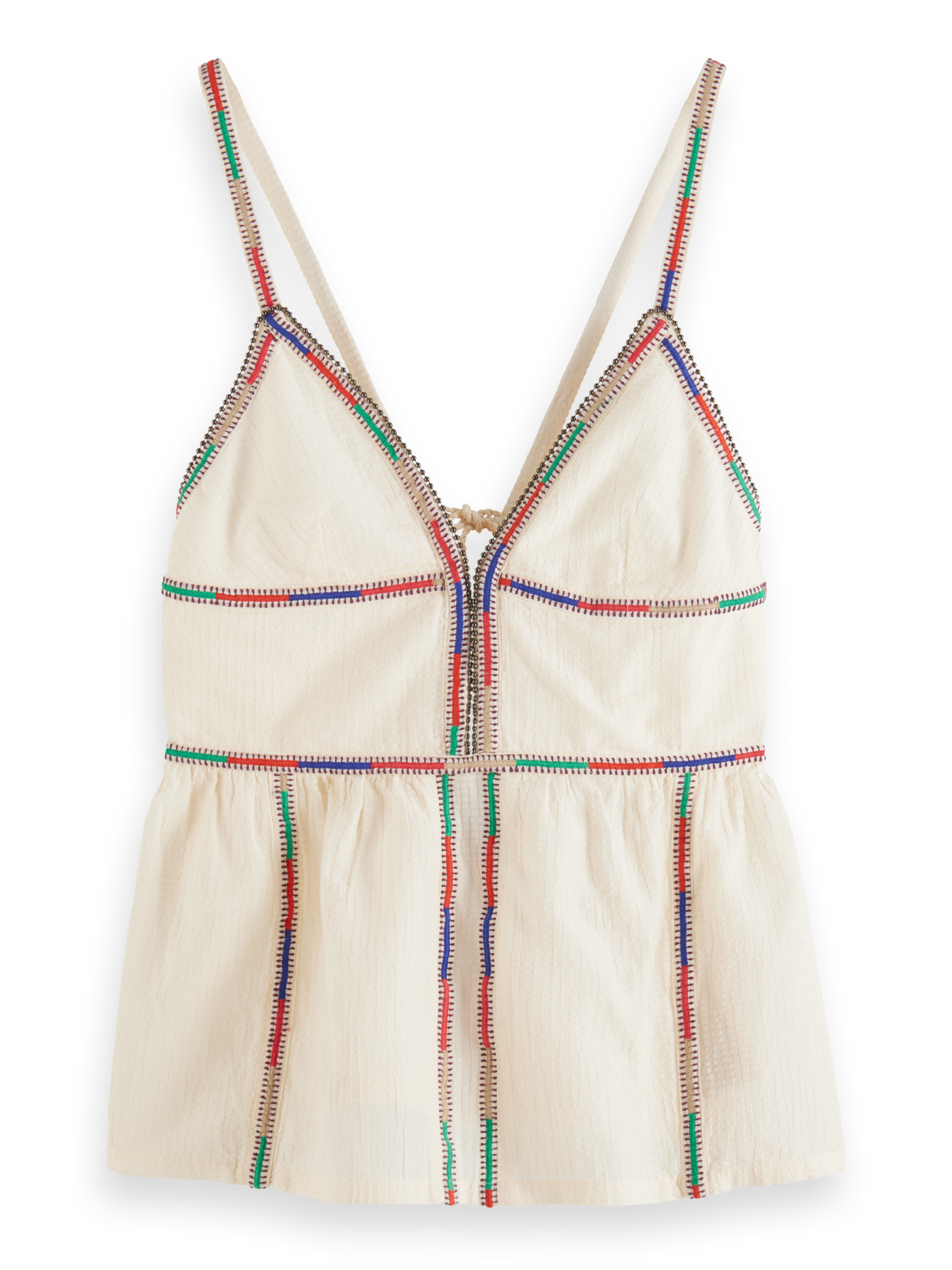 TANK TOP WITH COLOURFUL EMBROIDERY