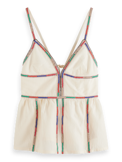 TANK TOP WITH COLOURFUL EMBROIDERY