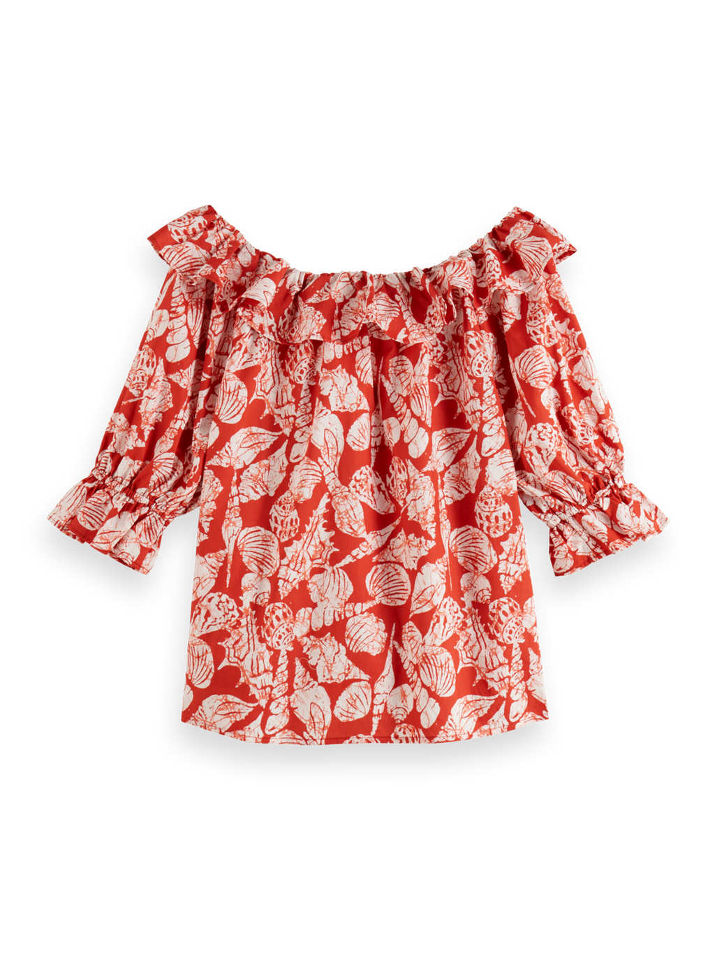OFF SHOULDER TOP WITH RUFFLES