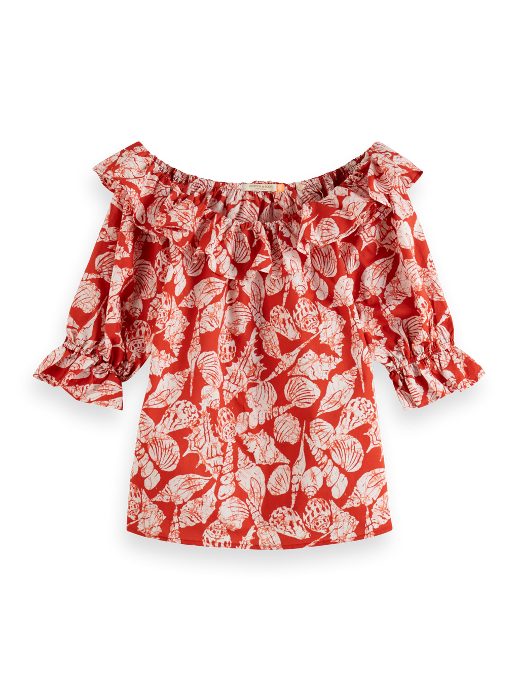 OFF SHOULDER TOP WITH RUFFLES