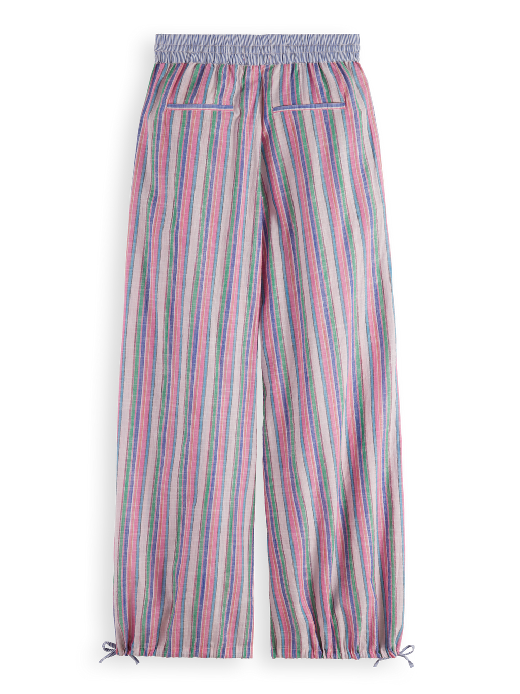 MULTICOLOUR LUREX STRIPE PULL-ON BEACH PANT
