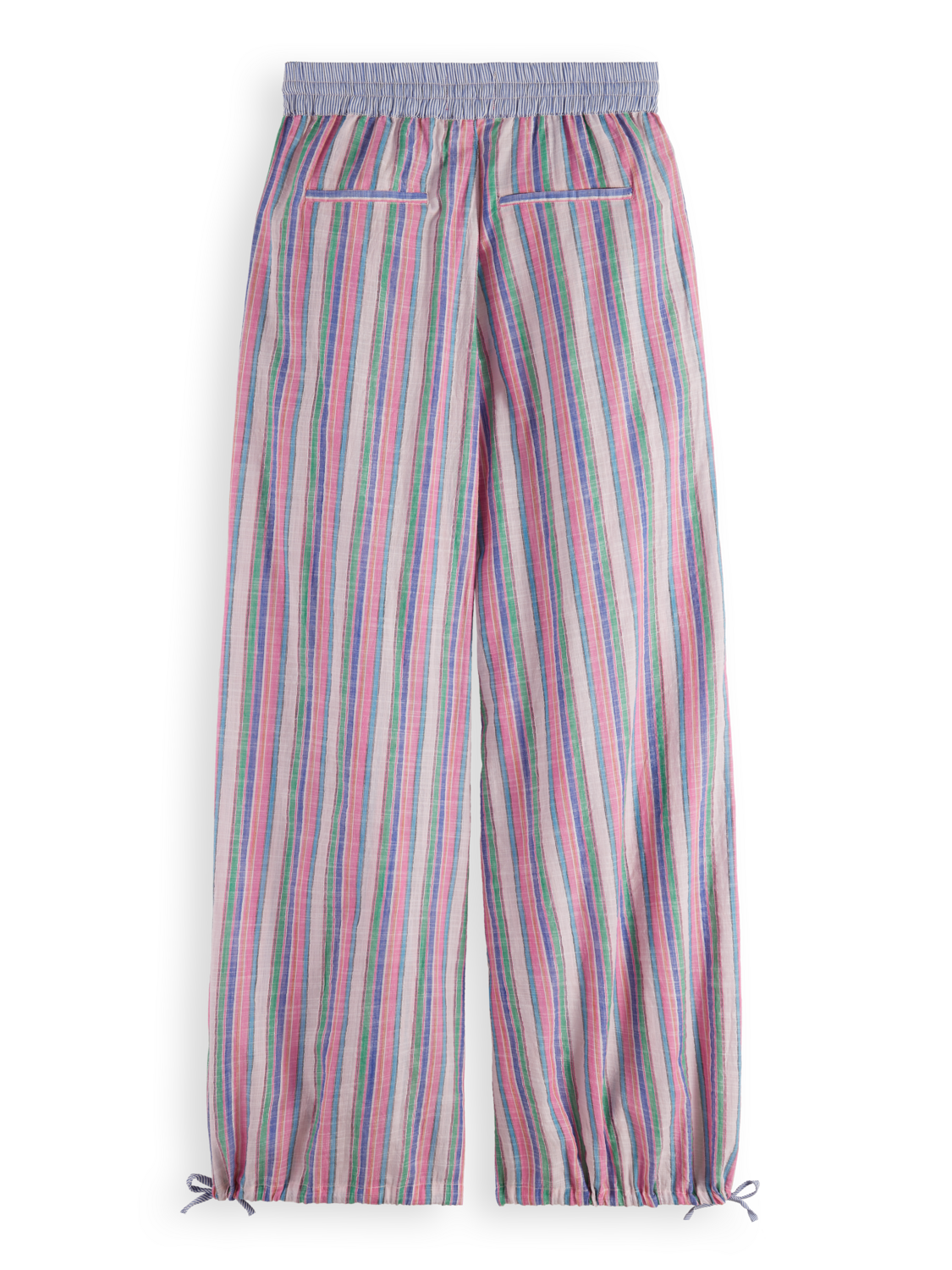 MULTICOLOUR LUREX STRIPE PULL-ON BEACH PANT