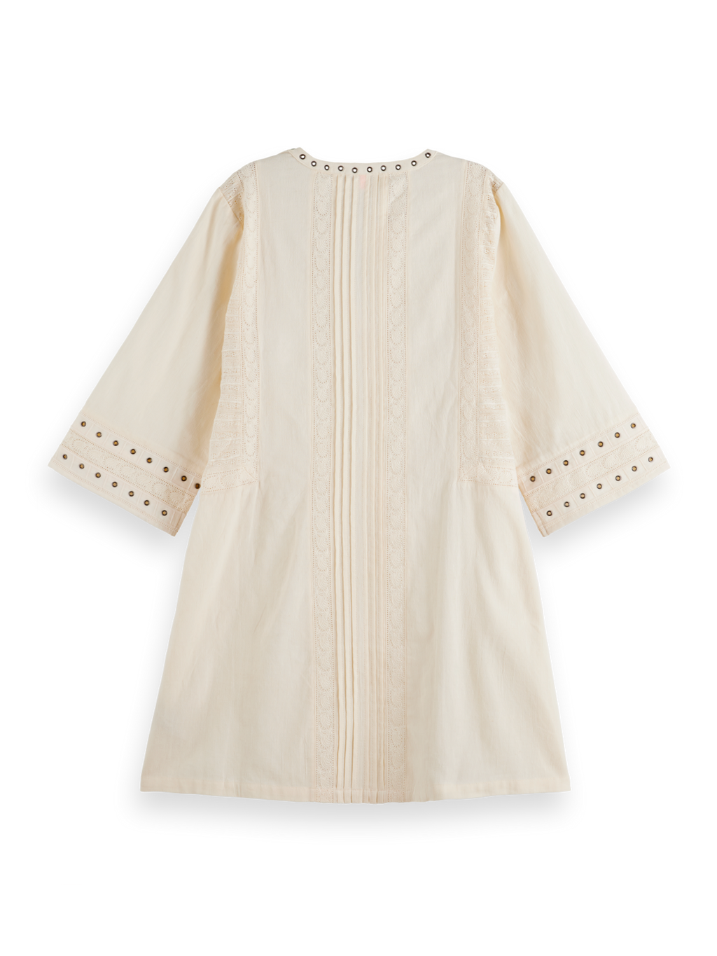 SHORT DRESS WITH EYELET DETAIL